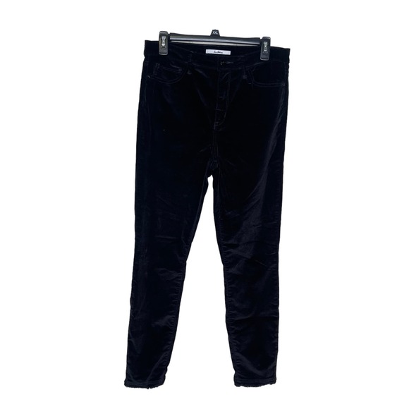 Sam Edelman Women's Pants Stiletto High-Rise Skinny Ankle Velour Black‎ Size 31 - Picture 1 of 10